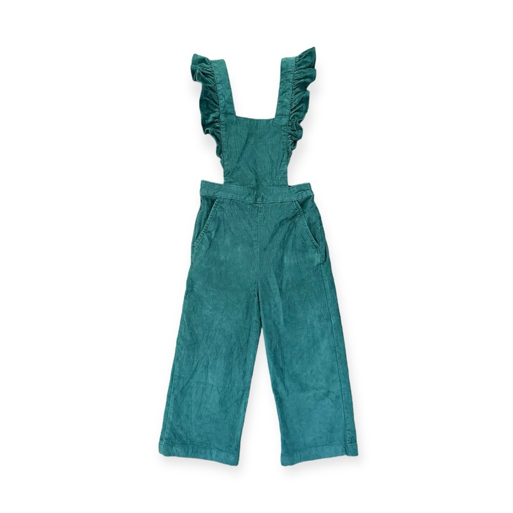 Hanna Andersson green corduroy overalls